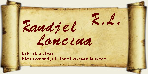Ranđel Lončina vizit kartica
